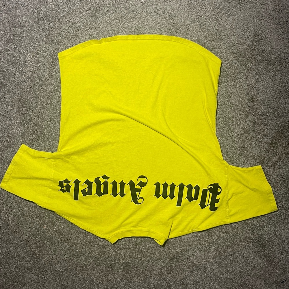 Palm Angels Yellow Short Sleeve Tee